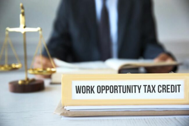 work opportunity tax credit sign on desk