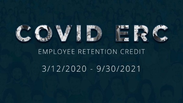 Covid ERC Employee Retention Credit on dark blue background
